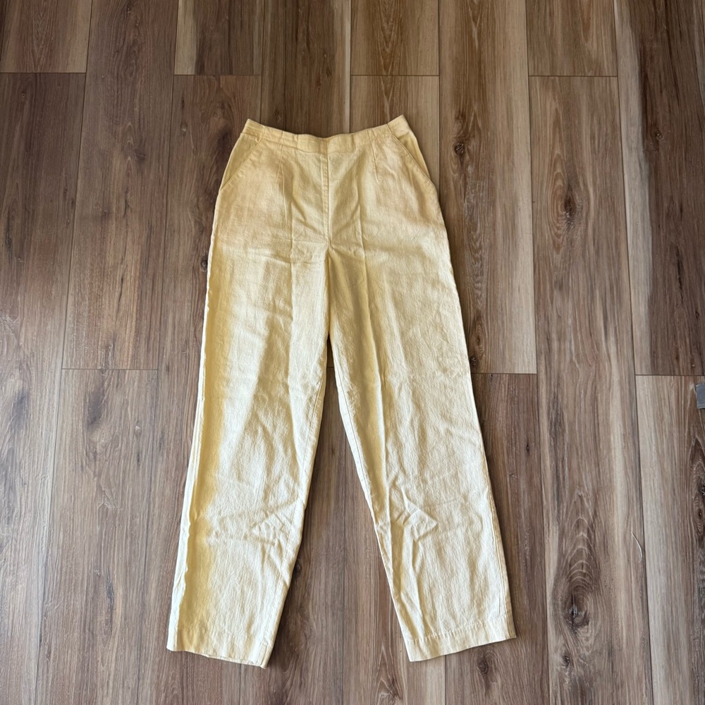 Norton McNaughton butter yellow pull on pants